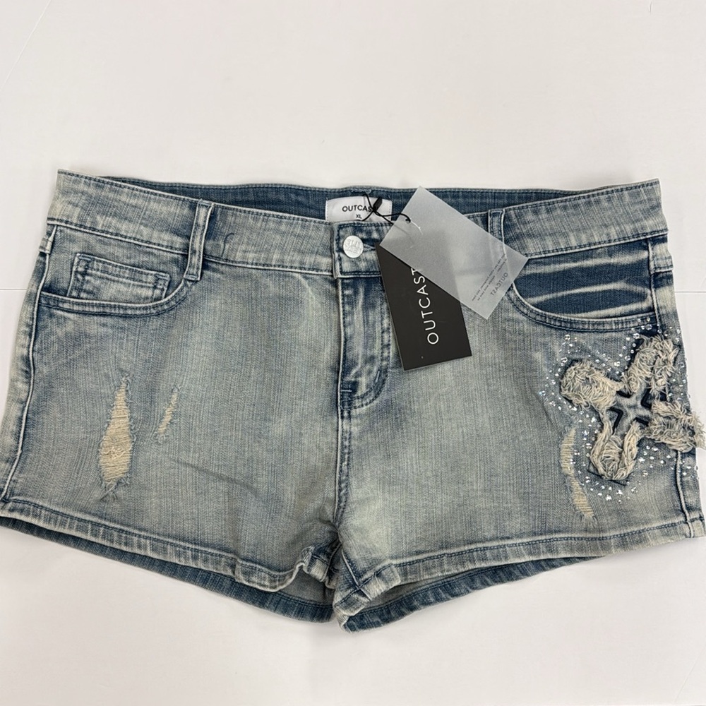 Outcast MIMMI SHORT DENIM BLUE VINTAGE NWT